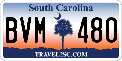 SC license plate BVM480