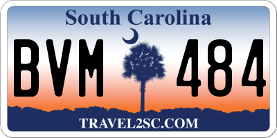 SC license plate BVM484