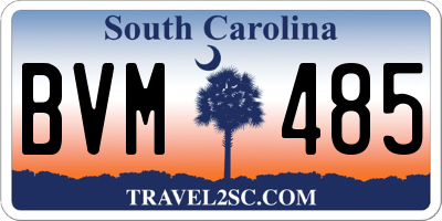SC license plate BVM485