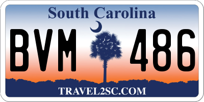 SC license plate BVM486
