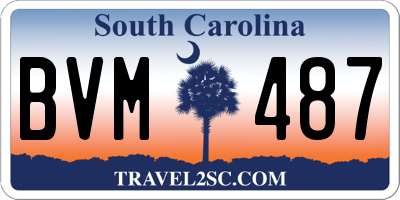 SC license plate BVM487