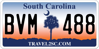 SC license plate BVM488