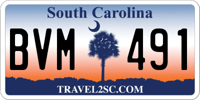 SC license plate BVM491