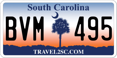 SC license plate BVM495