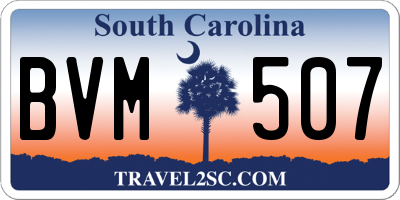 SC license plate BVM507