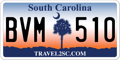 SC license plate BVM510