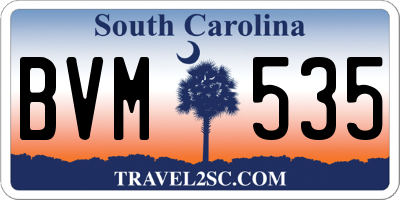 SC license plate BVM535
