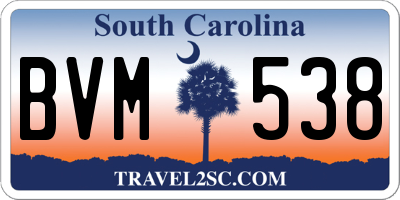 SC license plate BVM538