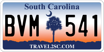 SC license plate BVM541
