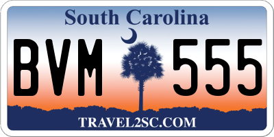 SC license plate BVM555