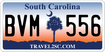 SC license plate BVM556