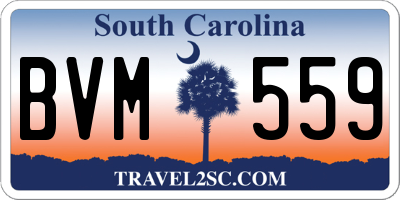 SC license plate BVM559