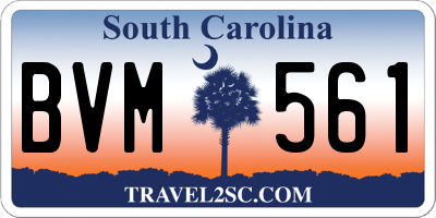 SC license plate BVM561