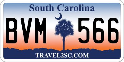 SC license plate BVM566