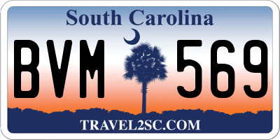 SC license plate BVM569