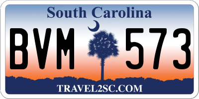 SC license plate BVM573
