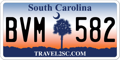 SC license plate BVM582
