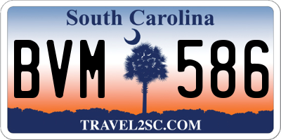 SC license plate BVM586