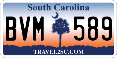 SC license plate BVM589