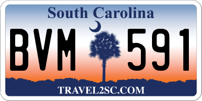 SC license plate BVM591