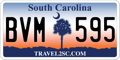 SC license plate BVM595