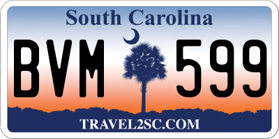 SC license plate BVM599