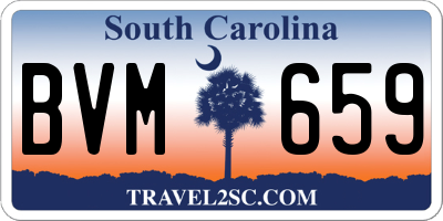 SC license plate BVM659