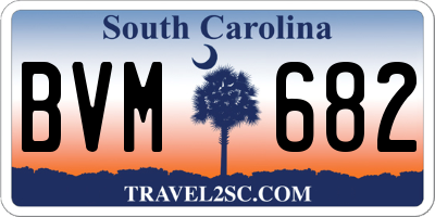 SC license plate BVM682