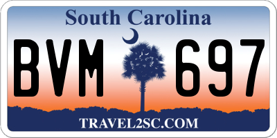 SC license plate BVM697
