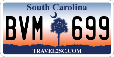 SC license plate BVM699