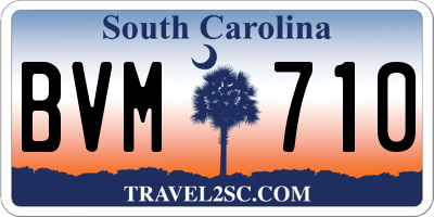 SC license plate BVM710