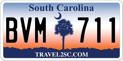 SC license plate BVM711