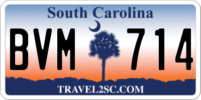 SC license plate BVM714