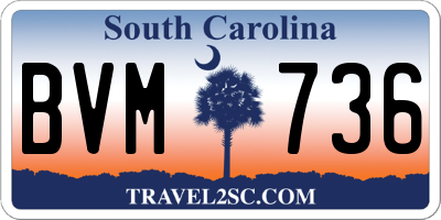 SC license plate BVM736