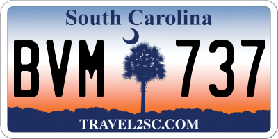 SC license plate BVM737