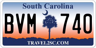 SC license plate BVM740