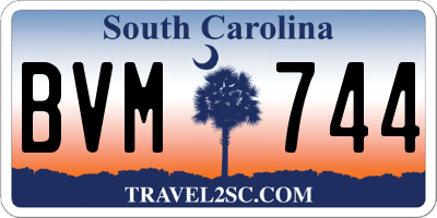 SC license plate BVM744