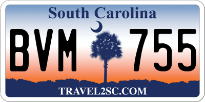 SC license plate BVM755