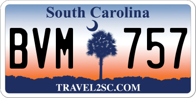 SC license plate BVM757