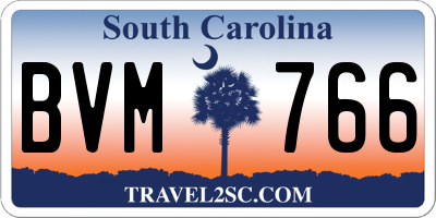 SC license plate BVM766