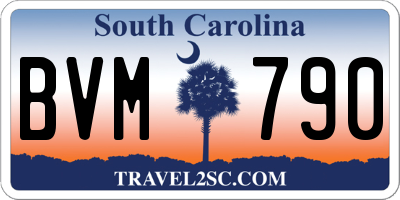 SC license plate BVM790