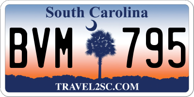 SC license plate BVM795