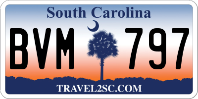 SC license plate BVM797