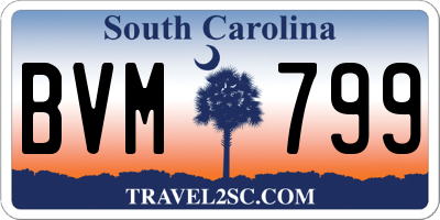 SC license plate BVM799