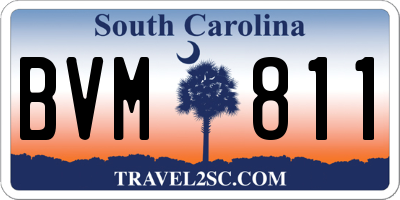 SC license plate BVM811