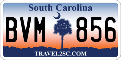 SC license plate BVM856