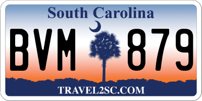 SC license plate BVM879