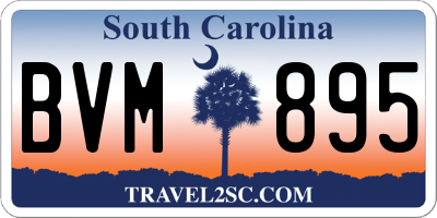 SC license plate BVM895