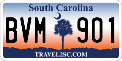 SC license plate BVM901