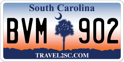 SC license plate BVM902